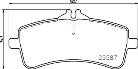 Klocki ham. S W222 tyі.. BREMBO P50131