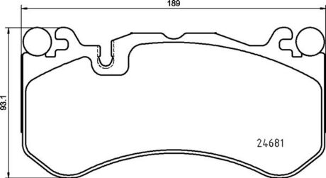 Гальмівні колодки дискові MERCEDES W204 C 63 AMG 08-14 PRZÓD BREMBO P50142