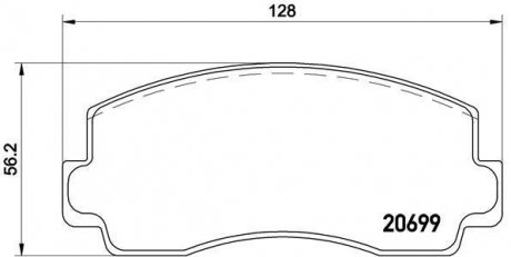 Дисковые тормозные колодки компл. BREMBO P 54 002