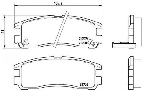 Комплект тормозных колодок BREMBO P 54 012