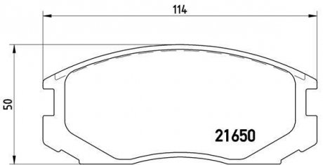 Тормозные колодки дисковые, к-кт. BREMBO P 54 015