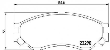 Тормозные колодки дисковые, к-кт. BREMBO P 54 020