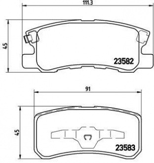 Комплект гальмівних колодок з 4 шт. дисків BREMBO P54031