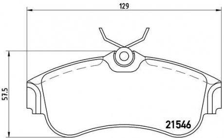 Тормозные колодки дисковые, к-кт. BREMBO P 56 022