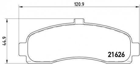 Тормозные колодки дисковые, к-кт. BREMBO P 56 031