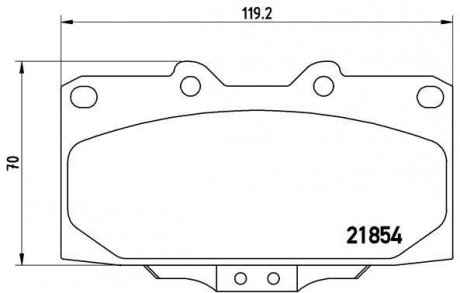 Тормозные колодки дисковые, к-кт. BREMBO P 56 034