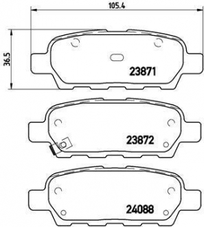 Комплект гальмівних колодок з 4 шт. дисків BREMBO P56046