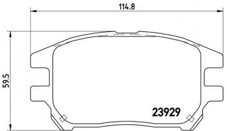 Колодки тормозн.перед.TOYOTA LEXUS RX300 (XU1) 3.0I 24V 01- BREMBO P 56 050