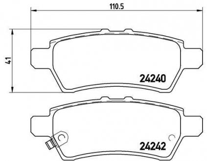 Комплект тормозных колодок BREMBO P56060