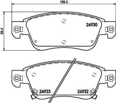 Гальмівні колодки дискові BREMBO P56080 (фото 1)