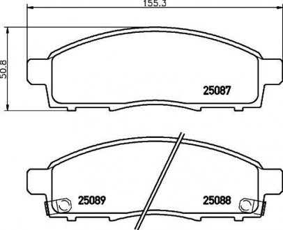 Тормозные колодки дисковые, к-кт. BREMBO P56102