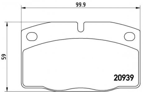 Гальмівні колодки, дискове гальмо (набір) BREMBO P 59 005