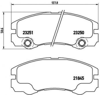 Тормозные колодки дисковые BREMBO P 59 033