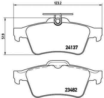 Комплект гальмівних колодок з 4 шт. дисків BREMBO P59042