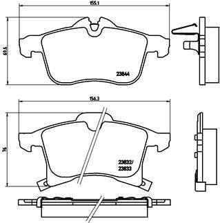 Комплект гальмівних колодок з 4 шт. дисків BREMBO P59045