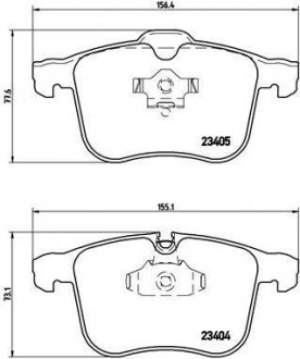 Гальмівні колодки, дискове гальмо (набір) BREMBO P 59 049