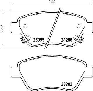 Колодки гальмівні ADAM.. BREMBO P 59 081