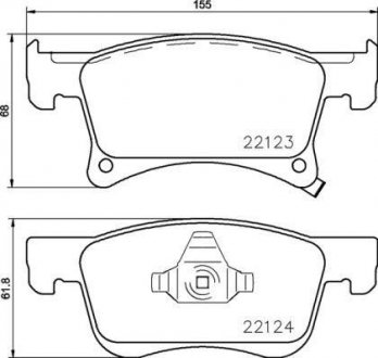 Тормозные колодки, к-кт. BREMBO P 59 083