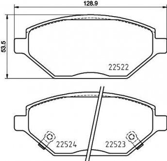 Тормозные колодки, к-кт. BREMBO P59 093