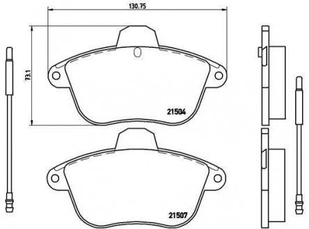 Дисковые тормозные колодки компл. BREMBO P 61 046