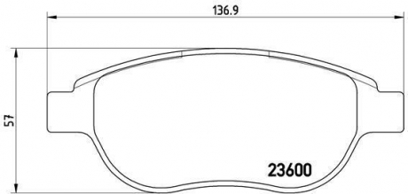 Тормозные колодки BREMBO P61068