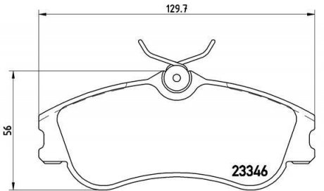 Тормозные колодки дисковые, к-кт. BREMBO P 61 069