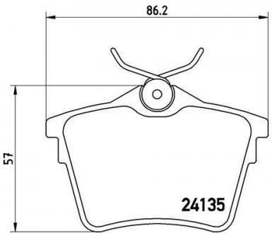 Гальмівні колодки, дискове гальмо (набір) BREMBO P 61 079