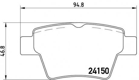 Тормозные колодки дисковые, к-кт. BREMBO P 61 080