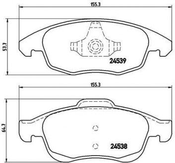 Комплект гальмівних колодок з 4 шт. дисків BREMBO P61083