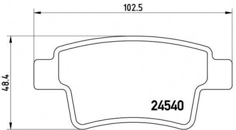 Тормозные колодки дисковые, к-кт. BREMBO P 61 085