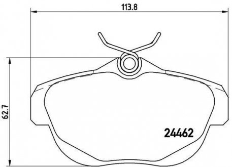 КОМПЛЕКТ ТОРМОЗНЫХ КОЛОДОК ЗАДНИХ BREMBO P 61 087 (фото 1)