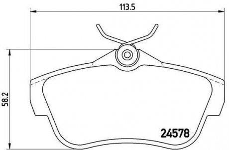 Тормозные колодки дисковые, к-кт. BREMBO P 61 095