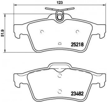 Комплект тормозных колодок BREMBO P61 110