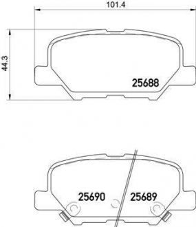 Комплект гальмівних колодок з 4 шт. дисків BREMBO P61111