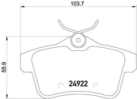 Комплект гальмівних колодок з 4 шт. дисків BREMBO P61114