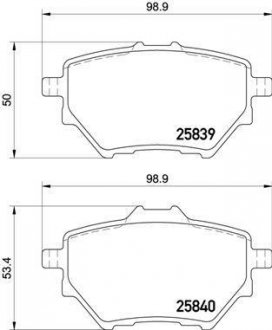 Комплект тормозных колодок BREMBO P61122