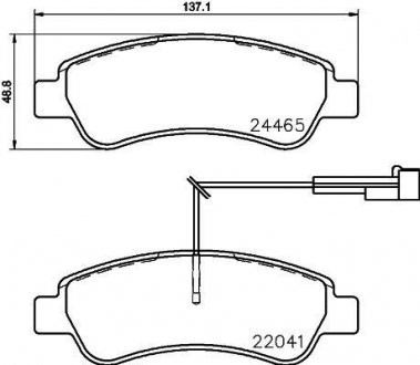 Тормозные колодки дисковые, к-кт. BREMBO P61 125