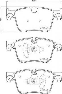 Тормозные колодки, к-кт. BREMBO P61127