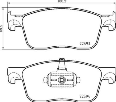 Колодки гальмівні.. BREMBO P61134