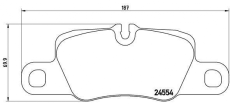 Тормозные колодки BREMBO P65020