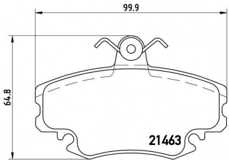 Комплект гальмівних колодок з 4 шт. дисків BREMBO P68008