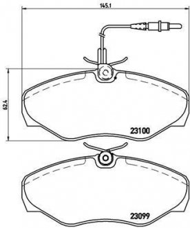 Дисковые тормозные колодки компл. BREMBO P 68 026