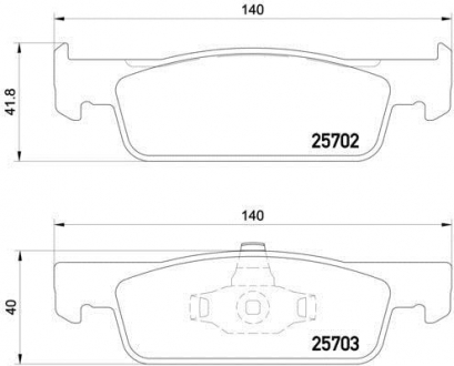 Тормозные колодки BREMBO P68059