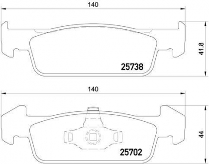 Тормозные колодки BREMBO P68060