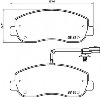 Комплект гальмівних колодок з 4 шт. дисків BREMBO P68062