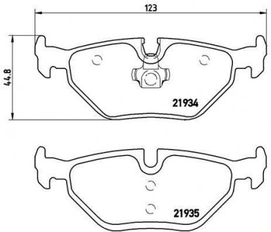 Тормозные колодки дисковые, к-кт. BREMBO P 71 006