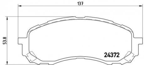 Комплект тормозных колодок BREMBO P 78 015