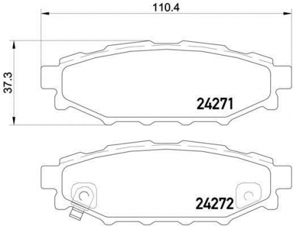 Комплект гальмівних колодок з 4 шт. дисків BREMBO P78020