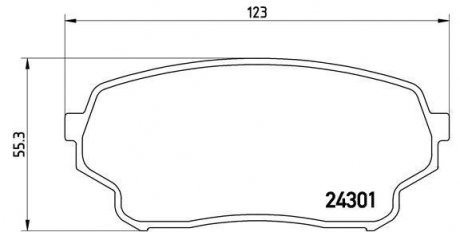 Гальмівні колодки, дискове гальмо (набір) BREMBO P 79 019