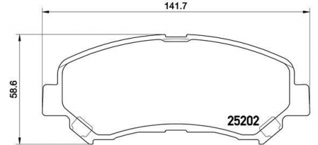 Комплект гальмівних колодок з 4 шт. дисків BREMBO P79028